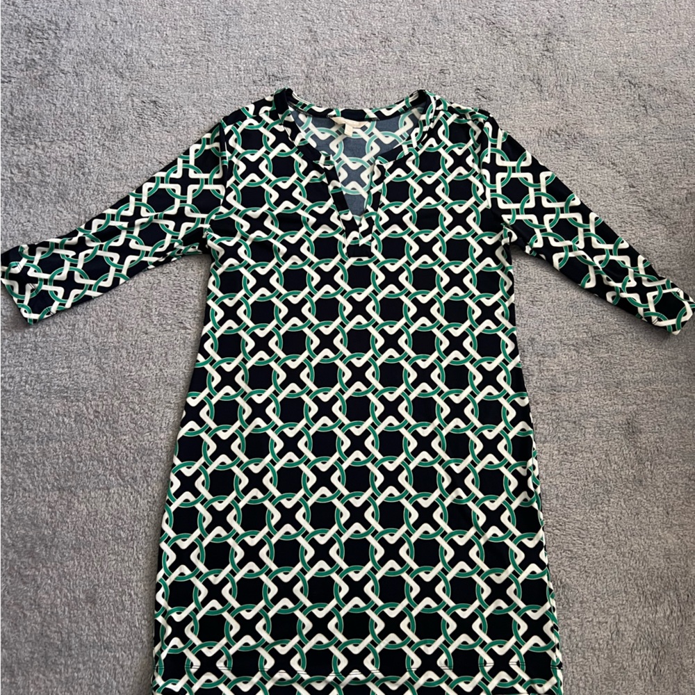 Banana Republic dress, size L, multi color, geometric design, easy shift dress